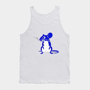 Mouse Royal Blue Shadow Silhouette Anime Style Collection No. 387 Tank Top